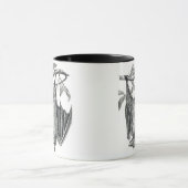 Schwarz-Weiß-Tasse Vintag Hangbat Tasse (Zentrum)