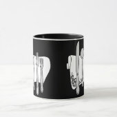 Schwarz-Weiß-Tasse zum Abendessen Tasse (Zentrum)