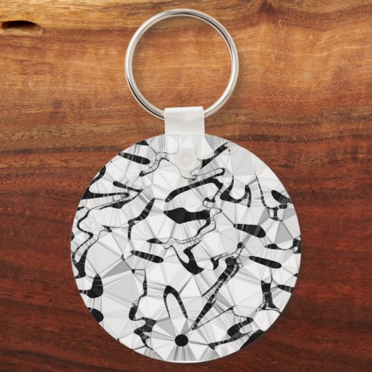 Schwarz-Weiß-Taste am Tastenring Schlüsselanhänger (Vorderseite)