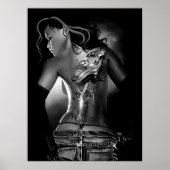 Schwarz-Weiß-Tattoo Poster (Vorne)