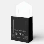 Schwarz-Weiß-Tattoo-Rose Einladung Hochzeit Geschenkschachtel (Geöffnet)