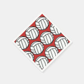 Schwarz-Weiß-Team Buntes Volleyball Serviette (Ecke)