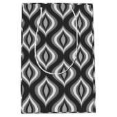 Schwarz-Weiß-Teardrops Modernes geometrisches Must Mittlere Geschenktüte (Vorderseite)