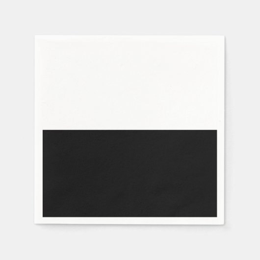 Schwarz-Weiß-Teilung Halbpension Chic-Party Serviette (Vorderseite)