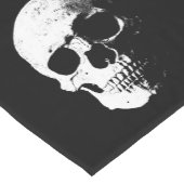 Schwarz-Weiß-Template-Halloween Kurzer Tischläufer (Ecke)