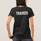 Schwarz-weiß Template Womens Team Trainer Coach T-Shirt (Rückseite)