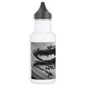 Schwarz-Weiß-Tenor-Saxophon Edelstahlflasche (Links)