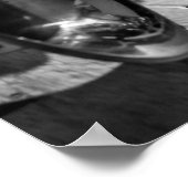 Schwarz-Weiß-Tenor-Saxophon Poster (Ecke)