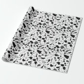 Schwarz-Weiß-Terrazzo Geschenkpapier (Ungerollt)