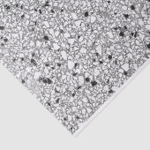 Schwarz-Weiß Terrazzo Texture DIY Loft Deco Tis Seidenpapier (Ausschnitt)