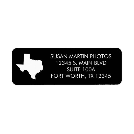 Schwarz-weiß Texas Modern Minimalistisch (Vorne)