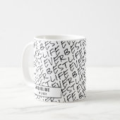 Schwarz-weiß Text Best Life jemals Personalisiert Kaffeetasse (Vorderseite Links)