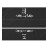 Schwarz-Weiß-Text für Unternehmen - Ihr Logo hier Tischdecke (Vorderseite (Horizontal))