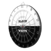 Schwarz-Weiß-Text und solide Farbgestaltung Dartscheibe (Vorderseite rechts)