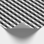 Schwarz-Weiß-Text und solide Farbgestaltung Geschenkpapier (Ecke)