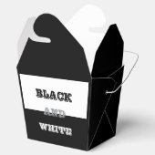 Schwarz-Weiß-Text und solide Farbgestaltung Geschenkschachtel (Geöffnet)