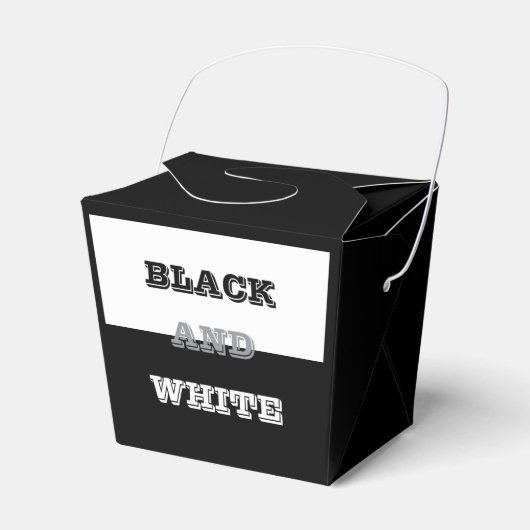 Schwarz-Weiß-Text und solide Farbgestaltung Geschenkschachtel (Vorderseite)