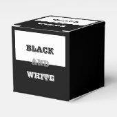 Schwarz-Weiß-Text und solide Farbgestaltung Geschenkschachtel (Vorderseite)