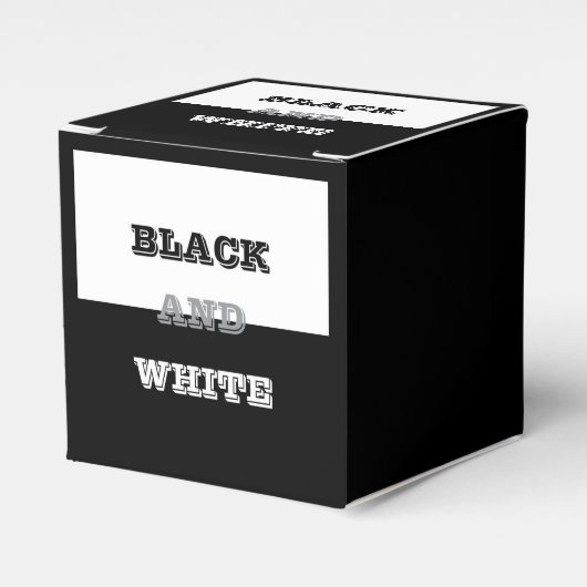 Schwarz-Weiß-Text und solide Farbgestaltung Geschenkschachtel (Vorderseite)