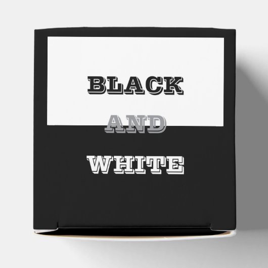 Schwarz-Weiß-Text und solide Farbgestaltung Geschenkschachtel (Oben)
