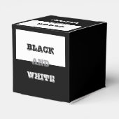 Schwarz-Weiß-Text und solide Farbgestaltung Geschenkschachtel (Rückseite)