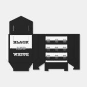 Schwarz-Weiß-Text und solide Farbgestaltung Geschenkschachtel (Ungefaltet)