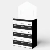 Schwarz-Weiß-Text und solide Farbgestaltung Geschenkschachtel (Geöffnet)