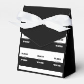 Schwarz-Weiß-Text und solide Farbgestaltung Geschenkschachtel (Vorderseite)