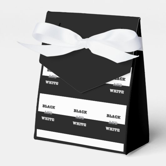Schwarz-Weiß-Text und solide Farbgestaltung Geschenkschachtel (Vorderseite)