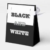 Schwarz-Weiß-Text und solide Farbgestaltung Geschenkschachtel (Rückseite)