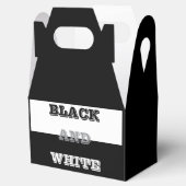 Schwarz-Weiß-Text und solide Farbgestaltung Geschenkschachtel (Geöffnet)