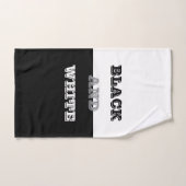 Schwarz-Weiß-Text und solide Farbgestaltung Handtuch (Handtuch)