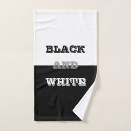 Schwarz-Weiß-Text und solide Farbgestaltung Handtuch