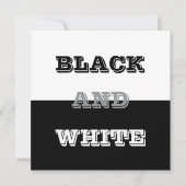 Schwarz-Weiß-Text und solide Farbgestaltung Karte (Vorderseite)