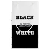 Schwarz-Weiß-Text und solide Farbgestaltung Kleine Geschenktüte (Vorderseite)