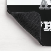 Schwarz-Weiß-Text und solide Farbgestaltung Mousepad (Ecke)