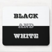 Schwarz-Weiß-Text und solide Farbgestaltung Mousepad (Vorne)