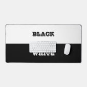Schwarz-Weiß-Text und solide Farbgestaltung Schreibtischunterlage (Tastatur & Maus)