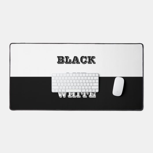 Schwarz-Weiß-Text und solide Farbgestaltung Schreibtischunterlage (Tastatur & Maus)