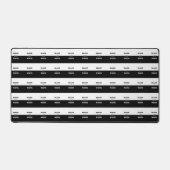 Schwarz-Weiß-Text und solide Farbgestaltung Schreibtischunterlage (Vorderseite)