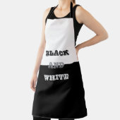 Schwarz-Weiß-Text und solide Farbgestaltung Schürze (InSitu)