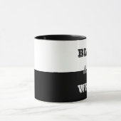 Schwarz-Weiß-Text und solide Farbgestaltung Tasse (Zentrum)