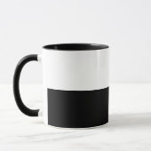 Schwarz-Weiß-Text und solide Farbgestaltung Tasse (Links)