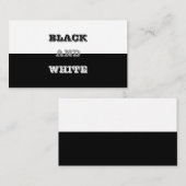 Schwarz-Weiß-Text und solide Farbgestaltung Visitenkarte (Vorne/Hinten)