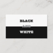Schwarz-Weiß-Text und solide Farbgestaltung Visitenkarte (Vorderseite)