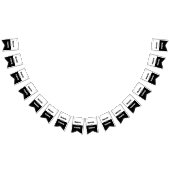 Schwarz-Weiß-Text und solide Farbgestaltung Wimpelkette (Alle)