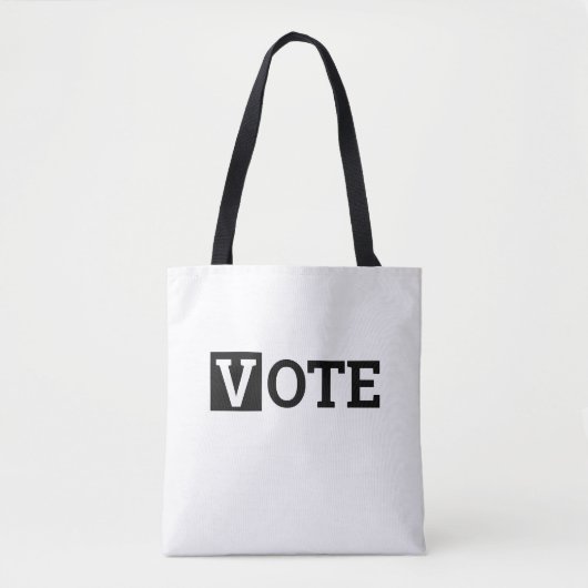 Schwarz-Weiß-Text wählen Tasche (Vorderseite)
