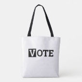 Schwarz-Weiß-Text wählen Tasche (Rückseite)