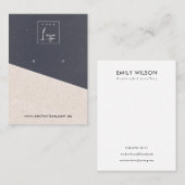 Schwarz-Weiß-Textur-Keramik-Ohrring-Logo Visitenkarte (Vorne/Hinten)