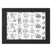 Schwarz-Weiß-Thementablett Tischdecke (Vorderseite (Horizontal))